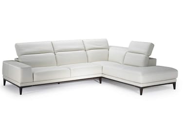 BORGHESE - Sectional sofa with chaise longue with headrest by Natuzzi Italia