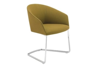 BRANDY SO2995 - Cantilever upholstered chair with armrests by Andreu World