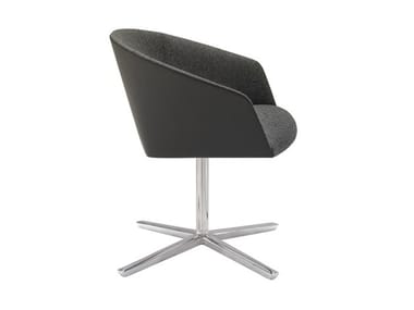 BRANDY SO2999 - Upholstered chair with 4-spoke base with armrests by Andreu World