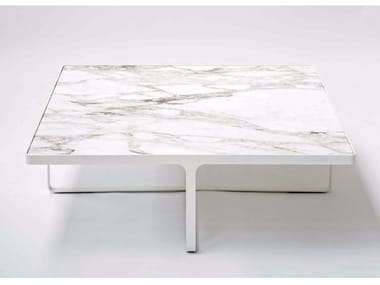 CAGE - Square marble coffee table by Tacchini