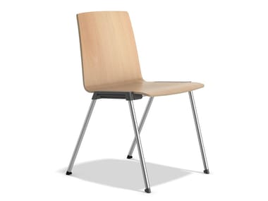 CALIBER 3892/00 - Stackable wooden training chair by Casala