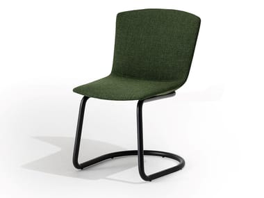 CALUM HOME - Cantilever upholstered fabric chair by Desalto