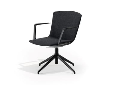 CALUM OFFICE TASK - Swivel trestle-based office chair with armrests by Desalto