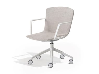 CALUM OFFICE TASK - Swivel office chair with castors with 5-Spoke base by Desalto