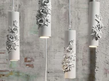 CAPODIMONTE - White-paste pendant lamp by Karman