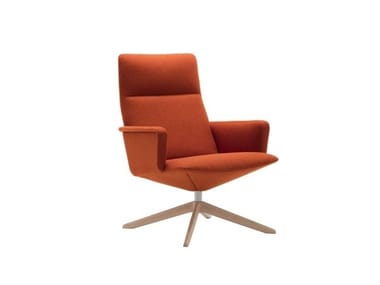 CAPRI LOUNGE BU1700 - High-back armchair with 4-spoke base by Andreu World