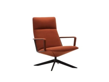 CAPRI LOUNGE BU1701 - High-back armchair with 4-spoke base by Andreu World