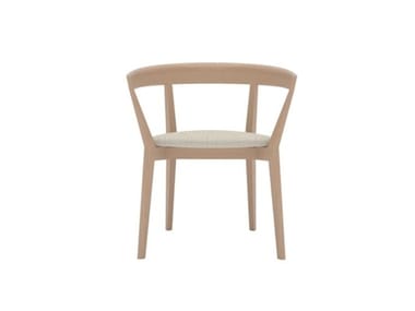 CAROLA SO0908 - Wooden chair with integrated cushion by Andreu World