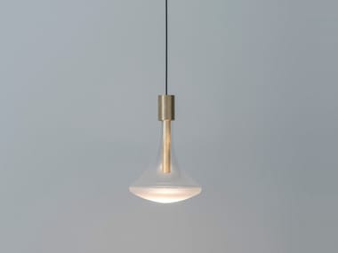 CATHODE ENDLESS - Glass and metal pendant lamp by Davide Groppi