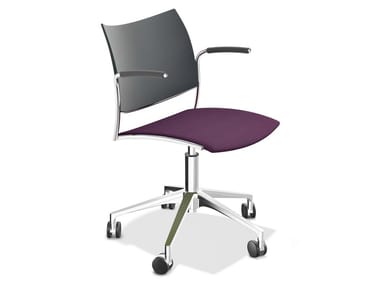 CELLO 1299-10 - Swivel chair with 5-spoke base with armrests by Casala