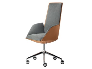 CERCLE - Fabric executive chair with 5-spoke base with castors by Poltrona Frau