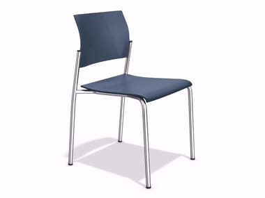 COOPER - Stackable plastic reception chair by Casala