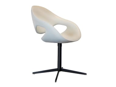 MOON - Integral polyurethane foam chair with swivel metal base by Tonon