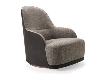 CLUB - Upholstered fabric armchair with armrests by Bodema