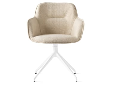 COCOON - Upholstered fabric chair with star base by Calligaris