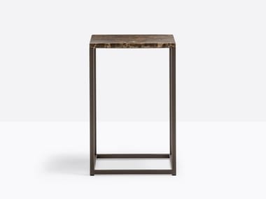 CODE 40X40X60 - Square steel bistro side table by Pedrali