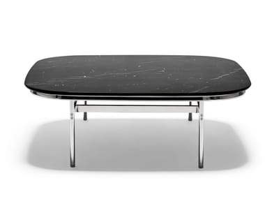 Marble coffee table - Rectangular marble coffee table by Knoll