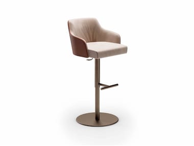 COMFORT - Height-adjustable stool with back by Reflex