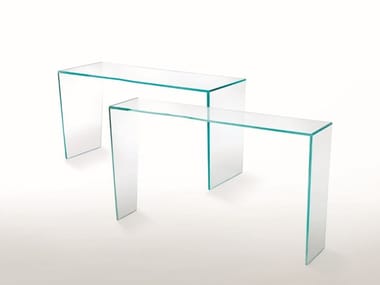 TRIM - Rectangular crystal console table by Glas Italia