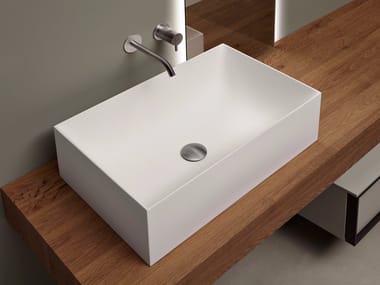 STRATOS - Countertop rectangular Flumood® washbasin by Antonio Lupi Design