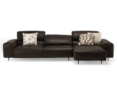 CRAZY DIAMOND - Sectional leather sofa by Arketipo