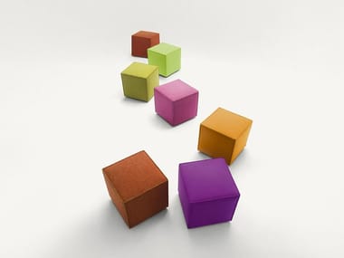 CUBO - Fabric pouf with removable lining by Paola Lenti