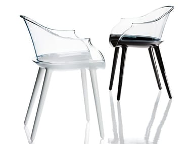 CYBORG - Polycarbonate chair with armrests by Magis