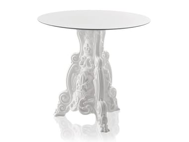 LORD OF LOVE - Round polyethylene garden table by Slide