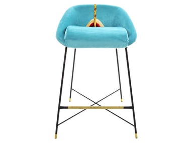 DRILL - High fabric stool with back (Request Info)