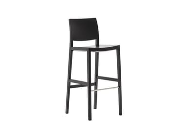 DUOS BQ2756 - High wooden barstool by Andreu World