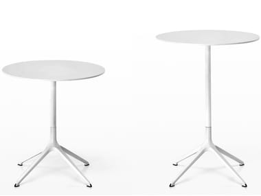 ELEPHANT - Drop-leaf round die cast aluminium table by Kristalia