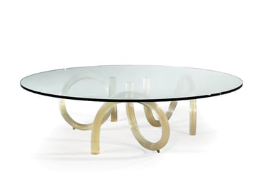 EPSILON - Round glass coffee table by Reflex