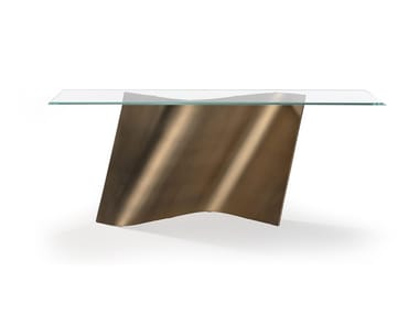 ESSE - Rectangular glass console table by Reflex