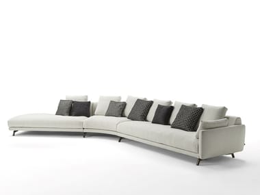 ?TIENNE - Curved fabric sofa by Porada