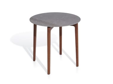 EVERYDAY LIFE SIDE TABLE OUTDOOR - Round natural stone garden side table by DE PADOVA