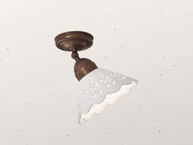 FIOR DI PIZZO 065.02 - LED ceramic ceiling lamp by Il Fanale