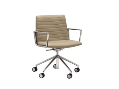 FLEX EXECUTIVE SO1859 - Height-adjustable office chair with castors with 5-Spoke base by Andreu World