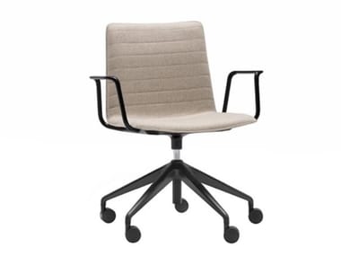 FLEX HIGH BACK SO1664 - Height-adjustable office chair with armrests with 5-Spoke base by Andreu World