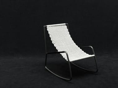 FLOW - Rocking fabric garden armchair by Living Divani