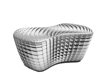 DRUM - Upholstered fabric pouf by Cappellini