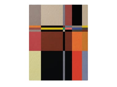 BLOCK - Check handmade wool rug by Wittmann