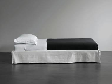 FOX - Fabric single bed with removable cover by Meridiani