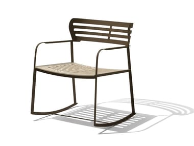 GEA - Rocking garden easy chair with armrests by Giorgetti