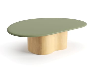 GHIA TOTEM - Low oval MDF coffee table by Arper