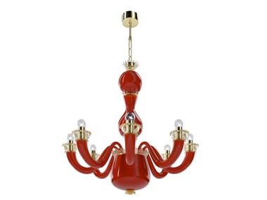 GIO PONTI 99.81 - Handmade blown glass chandelier by Venini