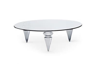 GRAN CANAL - Round glass coffee table by Reflex