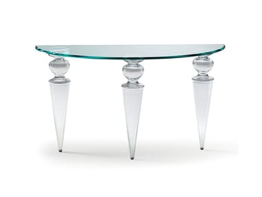 GRAN CANAL - Demilune glass console table by Reflex