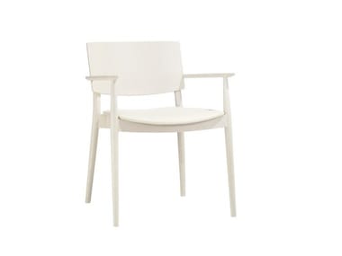 HAPPY SO0378 - Wooden chair with integrated cushion by Andreu World