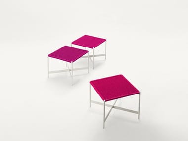 HERON - Low fabric garden stool by Paola Lenti