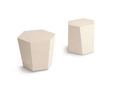 HEXAGON PIETRA - Lecce stone stool / coffee table by Casamania & Horm